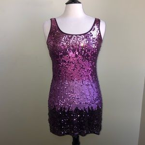 Express Ombré Sequin Dress
